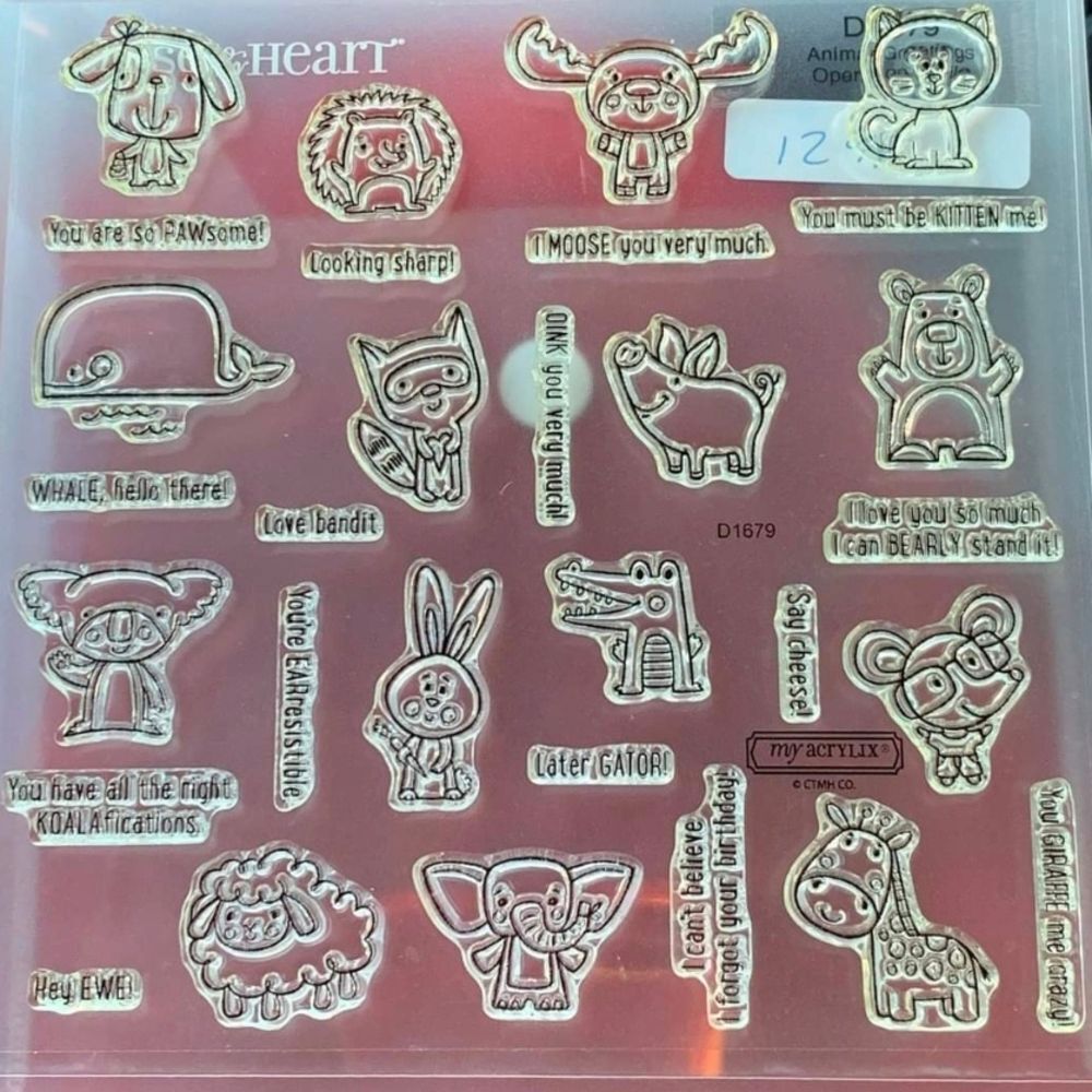 Close To My Heart "Animal Greetings" Clear Stamp Set